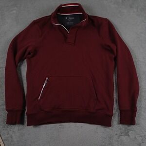 Fourlaps Pullover Men Medium Red 1/4 Zip Casual Athleisure Golf‎